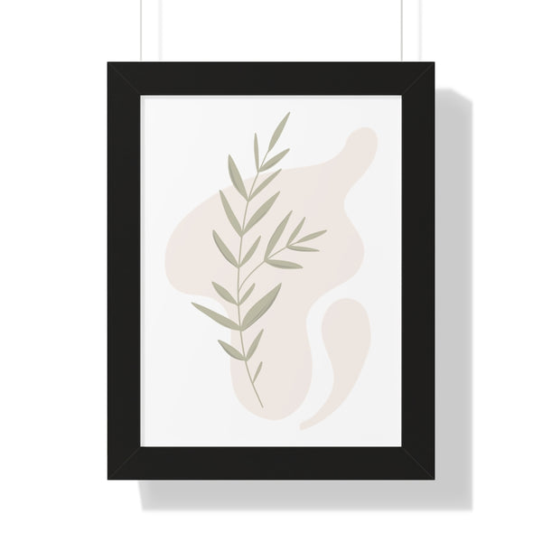 Modern Plant B Framed Vertical Poster