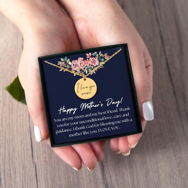 Handwritten Message Necklace for Mom, Mother's Day Gifts Personalized and Customized