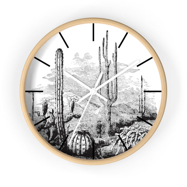 Wall Clock, Clocks, Midwest, Desert Theme, Wooden Clock, Time, Wall Decor - Dakoda Goods & Co.