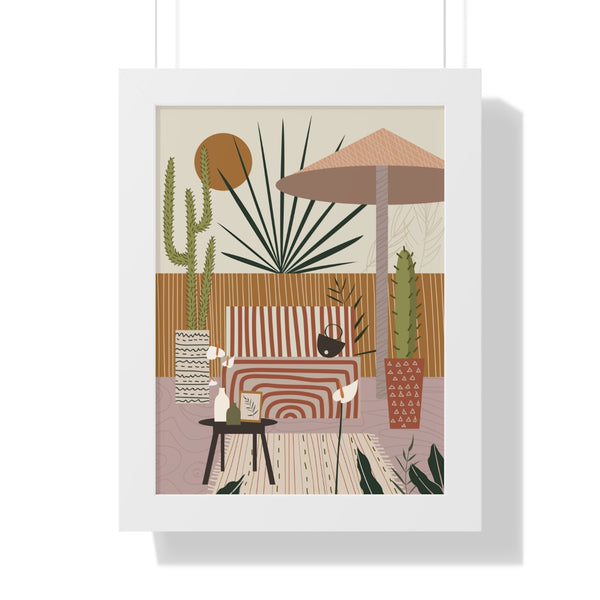 Modern Art Sketch Framed Vertical Poster