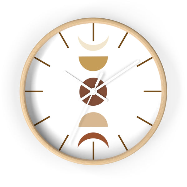 Wall Clock, Clocks, Moon Faces, Organic Theme, Wooden Clock, Time, Wall Decor - Dakoda Goods & Co.