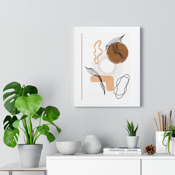 Modern Abstract Framed Vertical Poster