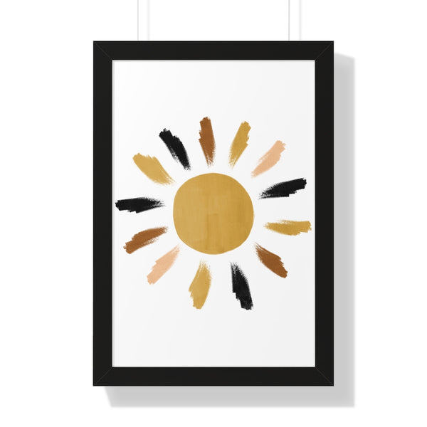Modern Sunshine Framed Vertical Poster