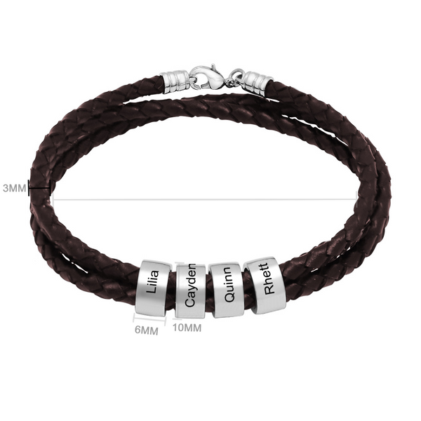 Brown + Sliver Beads