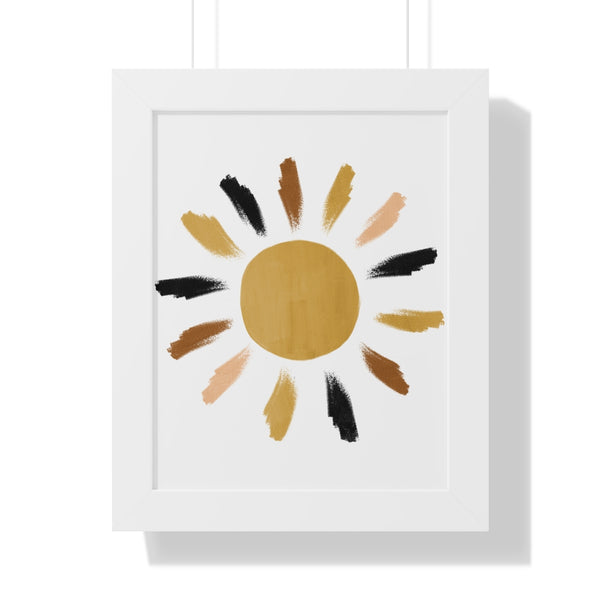 Modern Sunshine Framed Vertical Poster