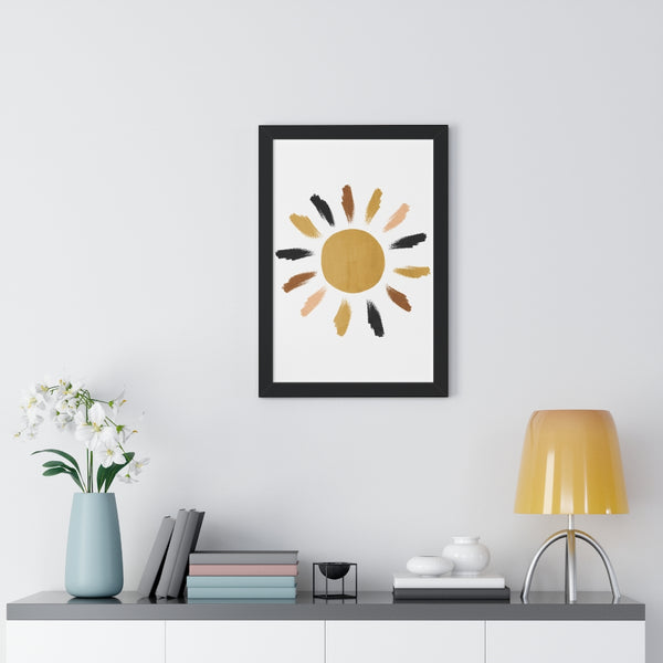 Modern Sunshine Framed Vertical Poster