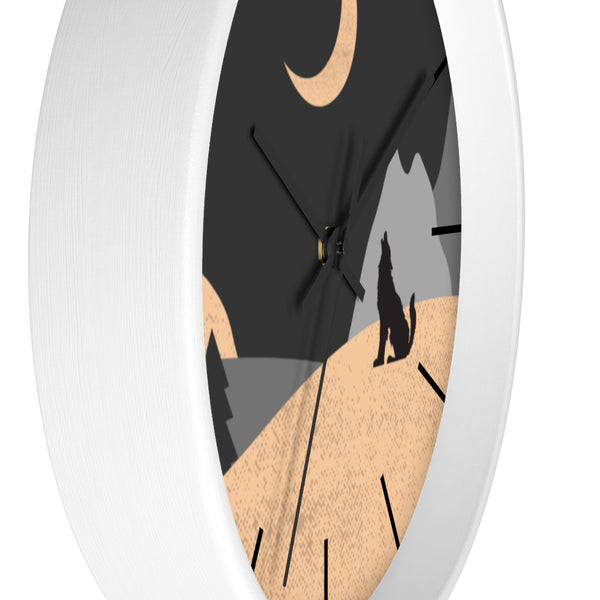 Wall Clock, Howling Moon Rustic Theme - Dakoda Goods & Co.