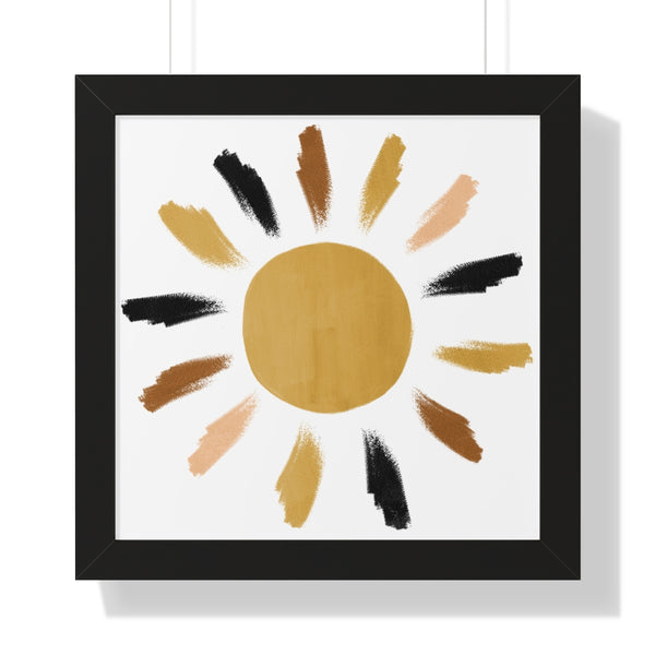 Modern Sunshine Framed Vertical Poster