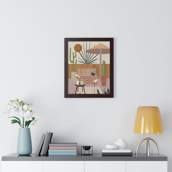 Modern Art Sketch Framed Vertical Poster