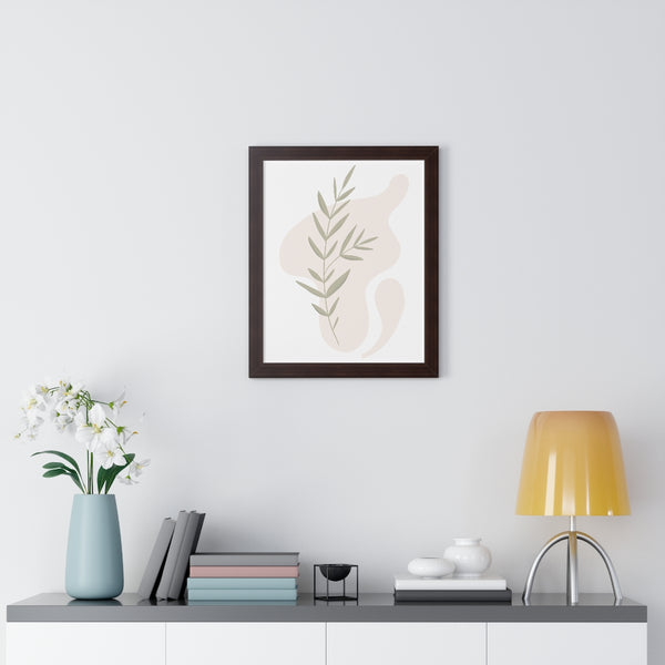 Modern Plant B Framed Vertical Poster