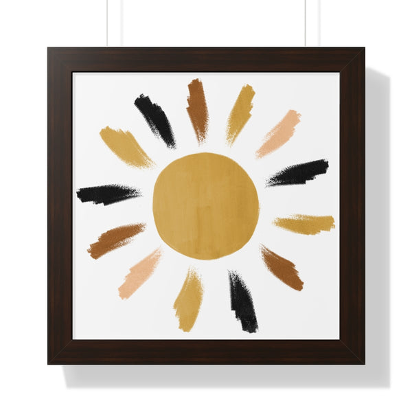 Modern Sunshine Framed Vertical Poster