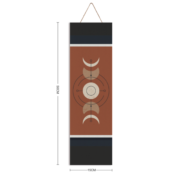 Moon Phases Wooden Plaque 6" x 20" - Dakoda Goods & Co.