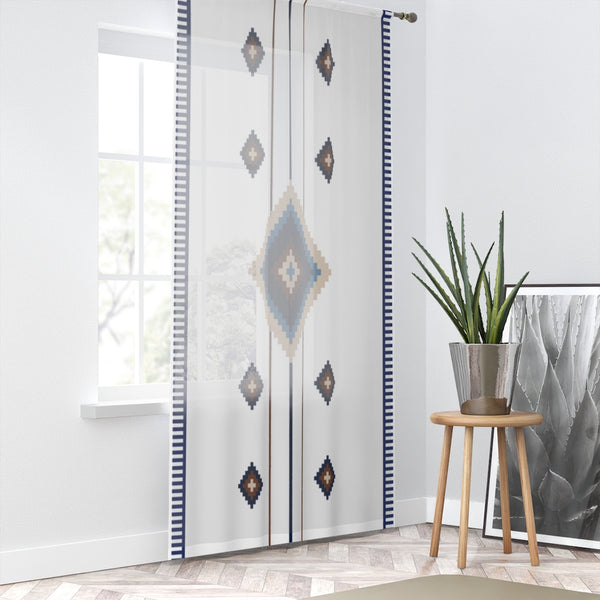Sheer Window Curtain Storm Clouds Print Polyester Lightweight One Sided Print - Dakoda Goods & Co.