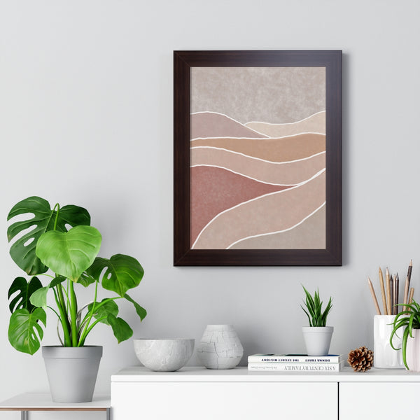 Framed Wall Art Modern Bohemian Landscape B Vertical Poster Wall Art
