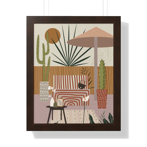 Modern Art Sketch Framed Vertical Poster