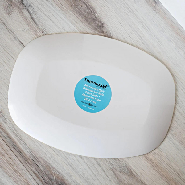 Plastic Serving Platter Western Kitchen Accessories Polymer BPA Free 10"x14" Serving Platter Housewarming Gifts