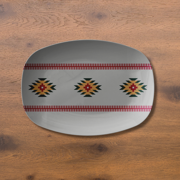 Azul Sunrise Serving Platter Plastic Serving Platter Microwave Dishwasher Safe Suitable for Hot Foods