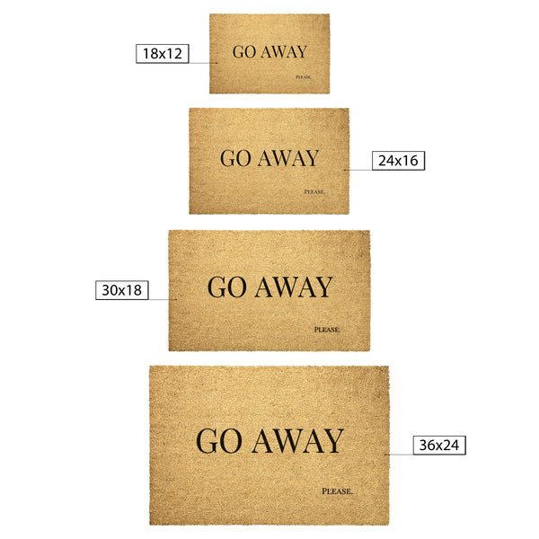 Coir Doormat Go Away. Please Funny Door Mat Welcome Mat - Dakoda Goods & Co.