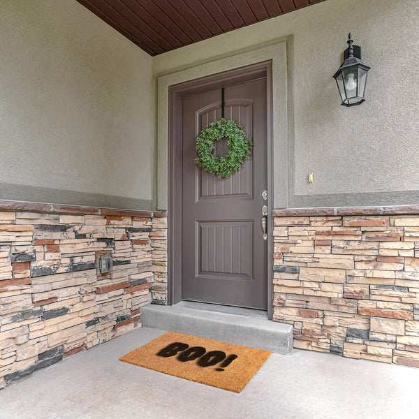 Door Mat Coir Welcome Mat Halloween Decor BOO! Mat