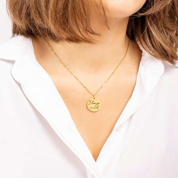 Handwritten Message Necklace for Mom, Mother's Day Gifts Personalized and Customized