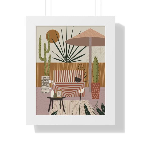 Modern Art Sketch Framed Vertical Poster