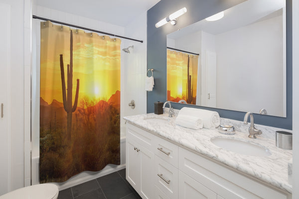 Shower Curtain, Desert Scene, Bathroom Decor - Dakoda Goods & Co.