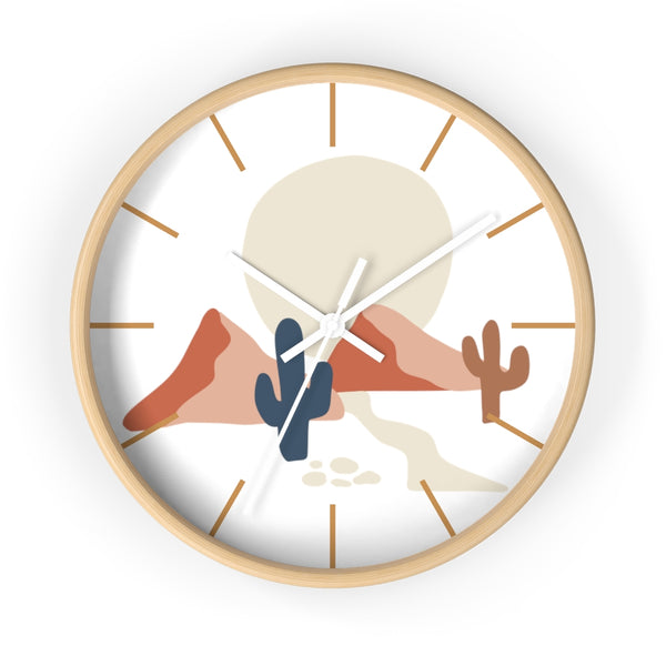 Wall Clock, Clocks, Midwest, Desert Theme, Wooden Clock, Time, Wall Decor - Dakoda Goods & Co.