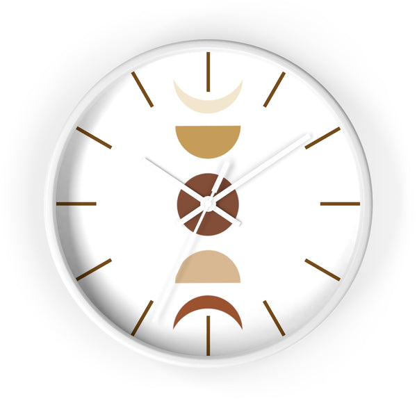 Wall Clock, Clocks, Moon Faces, Organic Theme, Wooden Clock, Time, Wall Decor - Dakoda Goods & Co.