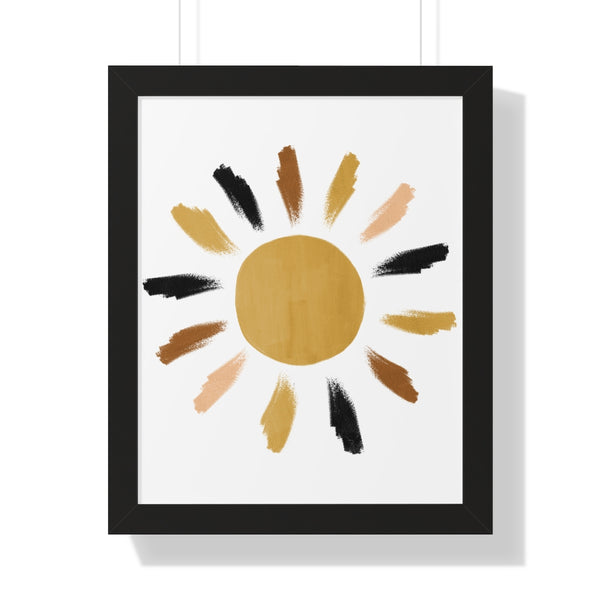 Modern Sunshine Framed Vertical Poster