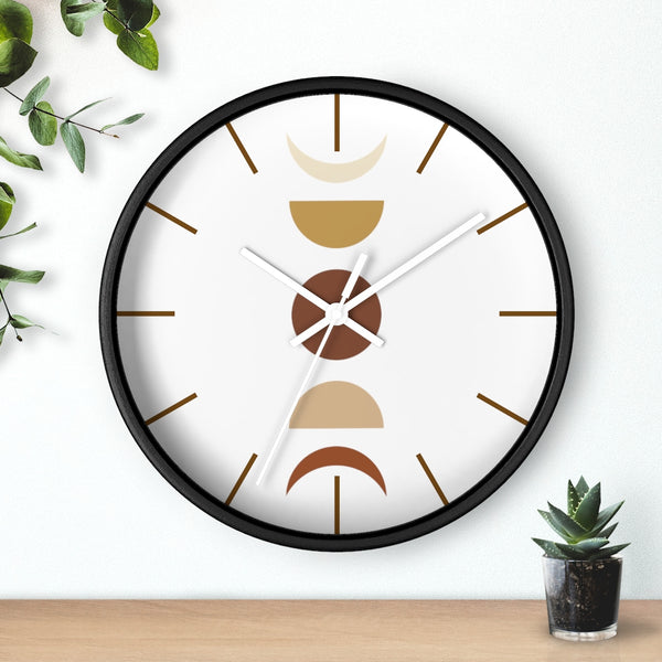 Wall Clock, Clocks, Moon Faces, Organic Theme, Wooden Clock, Time, Wall Decor - Dakoda Goods & Co.