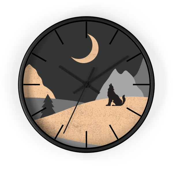 Wall Clock, Howling Moon Rustic Theme - Dakoda Goods & Co.