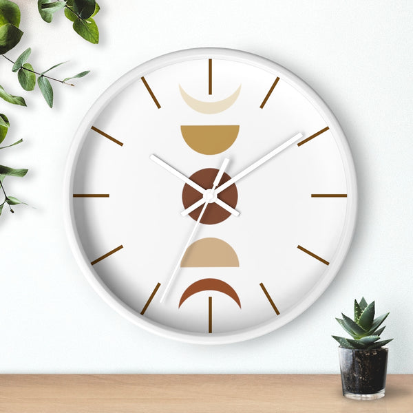 Wall Clock, Clocks, Moon Faces, Organic Theme, Wooden Clock, Time, Wall Decor - Dakoda Goods & Co.
