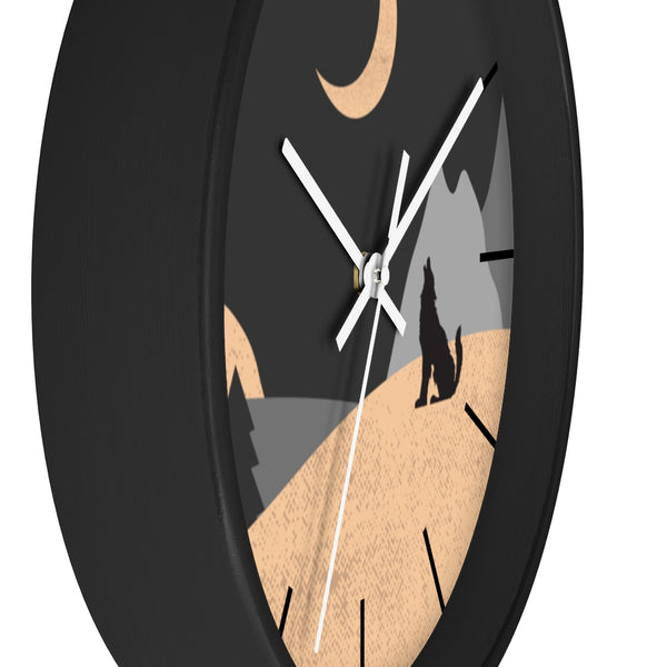 Wall Clock, Howling Moon Rustic Theme - Dakoda Goods & Co.