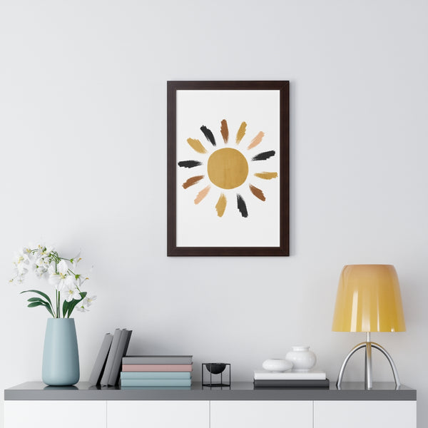 Modern Sunshine Framed Vertical Poster