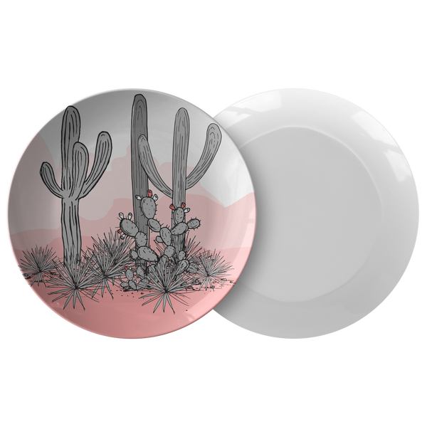 Pink Desert Plastic Dinner Plate