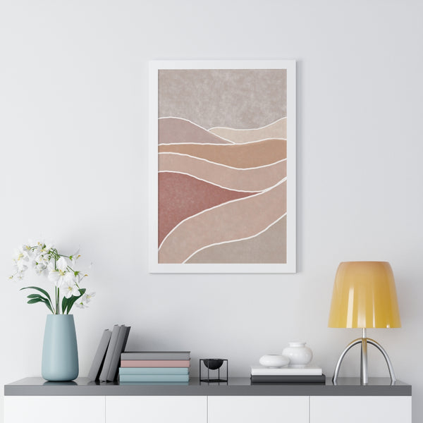 Framed Wall Art Modern Bohemian Landscape B Vertical Poster Wall Art