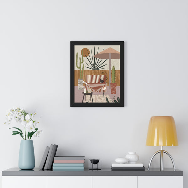 Modern Art Sketch Framed Vertical Poster