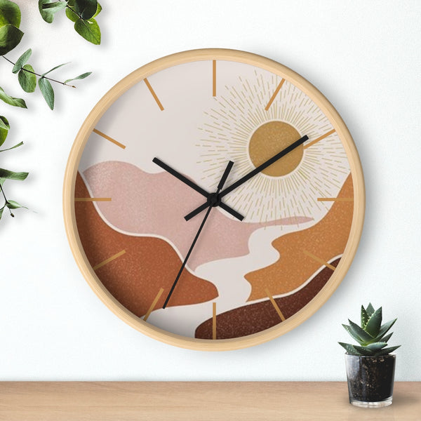 Wall Clock, Gifts, Clocks, Bohemian Desert, Modern, Time, Wall Decor, Midwest, Wood, Plexiglass, Decor, Home Decor, - Dakoda Goods & Co.