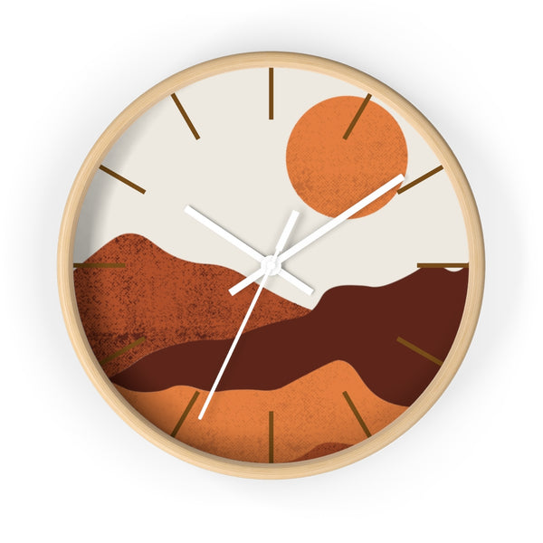 Wall Clock, Clocks, Midwest, Desert Theme, Wooden Clock, Time, Wall Decor - Dakoda Goods & Co.
