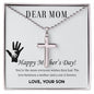 Cross Necklace for Mom Happy Mother's Day Gift from Son, Mothers Day gifts