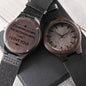 Wooden Watch Engraved Message for Husband, Anniversary Gift