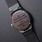 Wooden Watch Engraved Message for Husband, Anniversary Gift