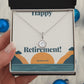 Retirement Gifts Jewelry Happy Retirement Necklace with Gift Box