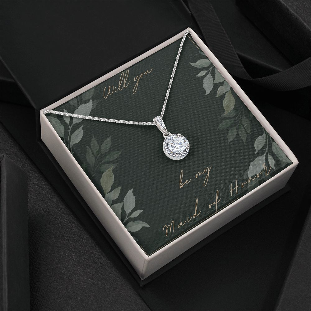 Maid of Honor Gifts Necklace Will you be my Maid of Honor Bridal Party Gifts