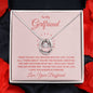 Lucky in Love Necklace to Girlfriend, Gifts for Girlfriend White Gold Cubic Zirconia, Gifts from Boyfriend