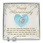 Anniversary Jewelry Gift Set for Her, Earrings & Necklace Love Knot Gift