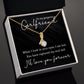 Necklace for Girlfriend, Jewelry Gifts for Girlfriend White or Yellow Gold, Cubic Zirconia