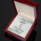 Happy Birthday Jewelry Gift Necklace Cubic Zirconia Silver or Gold Gift for her