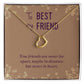 Best Friend Gifts for Birthday Christmas Heart Necklace Silver or Gold - Dakoda Goods & Co.