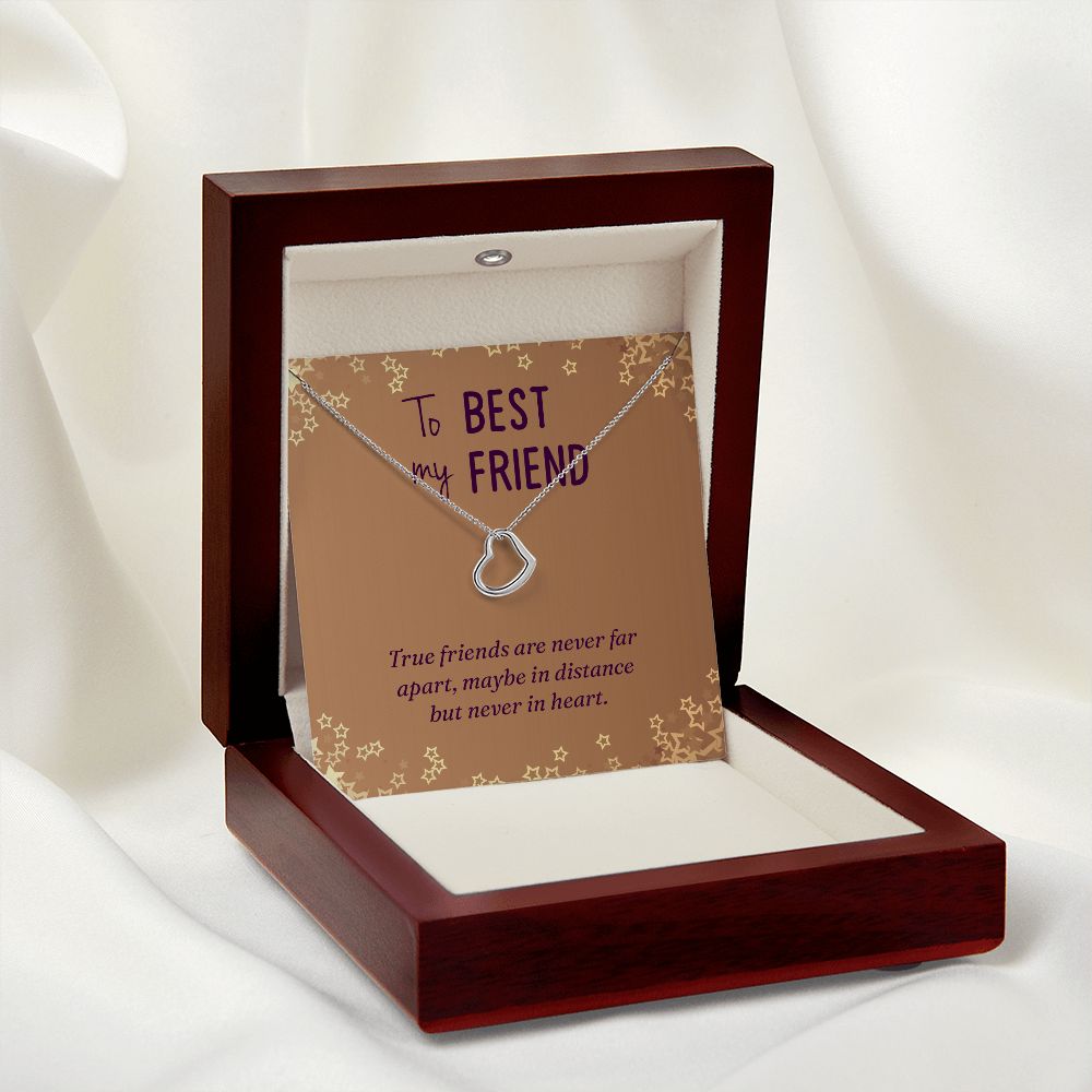 Best Friend Gifts for Birthday Christmas Heart Necklace Silver or Gold - Dakoda Goods & Co.